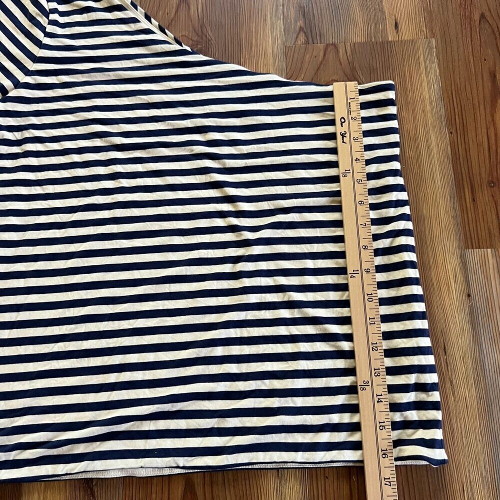 J.CREW‎ XXL FormKnit One-Shoulder Top Striped Elbow Sleeve Stretch Modal Knit - Picture 6 of 10